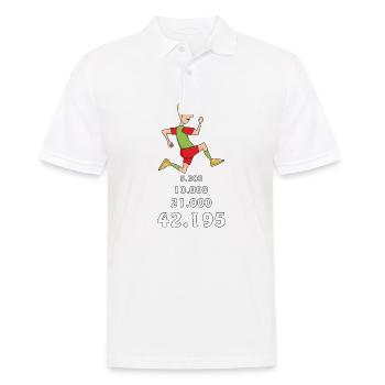 LÄUFER - Männer Poloshirt - Weiß - Vorne - Kai (181cm)
