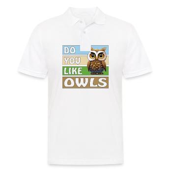 AIMEZ-VOUS LES HIBOUX - Polo Homme - blanc - Devant - Kai (181cm)