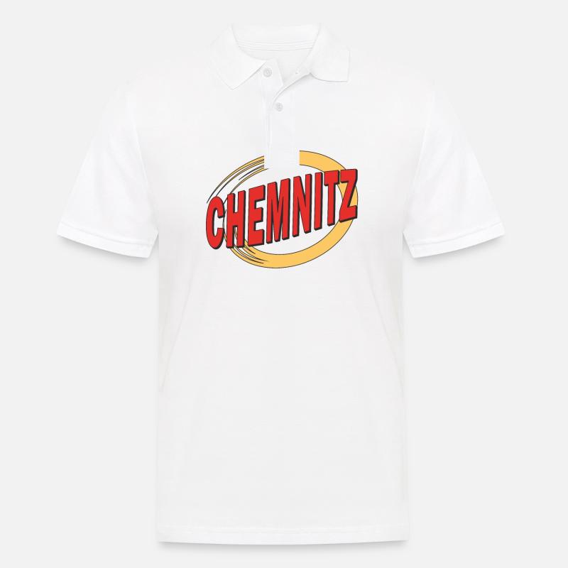 CHEMNITZ - Männer Poloshirt - Weiß