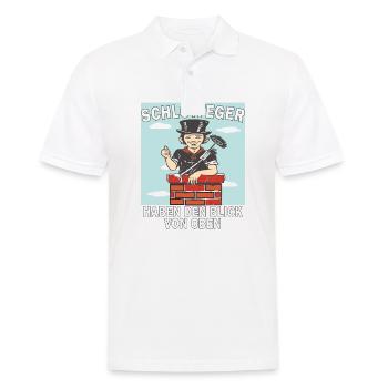 SCHLOTFEGER HABEN DEN BLICK VON OBEN - Männer Poloshirt - Weiß - Vorne - Kai (181cm)