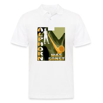 ALPHORN WAS SONST - Männer Poloshirt - Weiß - Vorne - Kai (181cm)