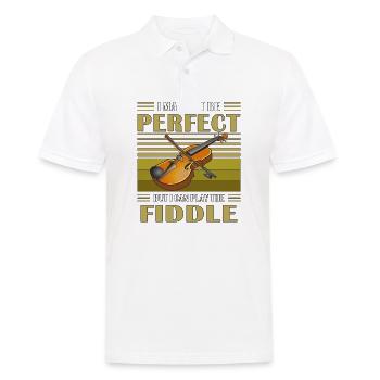 VIOLIN BUT I CAN PLAY THE FIDDLE - Men's Polo Shirt - white - Front - Kai (181cm)