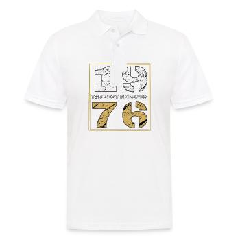 THE BEST FOREVER 1976 - Men's Polo Shirt - white - Front - Kai (181cm)