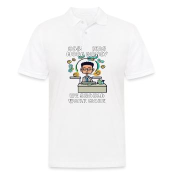 geld arbeit faul - Männer Poloshirt - Weiß - Vorne - Kai (181cm)