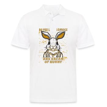CÂLIN DE LAPIN ET RÊVE DE LAPIN - Polo Homme - blanc - Devant - Kai (181cm)