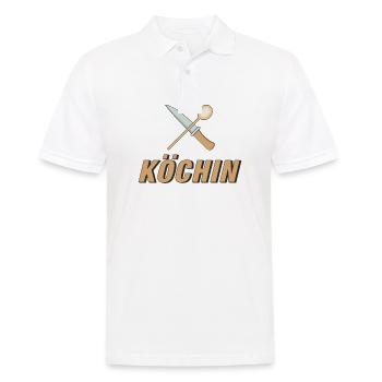 KÖCHIN - Männer Poloshirt - Weiß - Vorne - Kai (181cm)