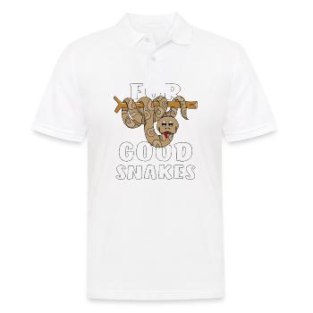 FOR GOOD SNAKES - Men's Polo Shirt - white - Front - Kai (181cm)