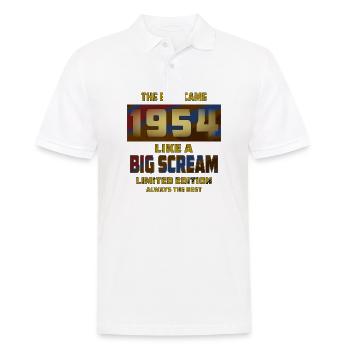 YEAR YEAR 1954 - Men's Polo Shirt - white - Front - Kai (181cm)