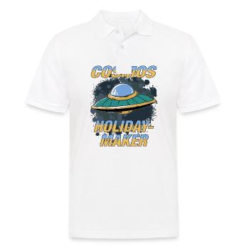 UFO COSMOS HOLIDAYMAKER - Men's Polo Shirt - white - Front - Kai (181cm)