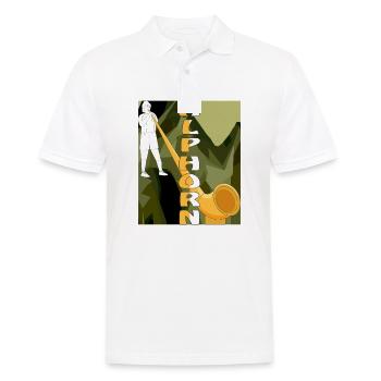 ALPHORN - Männer Poloshirt - Weiß - Vorne - Kai (181cm)