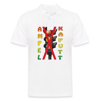 AMPEL KAPUTT - Männer Poloshirt - Weiß - Vorne - Kai (181cm)