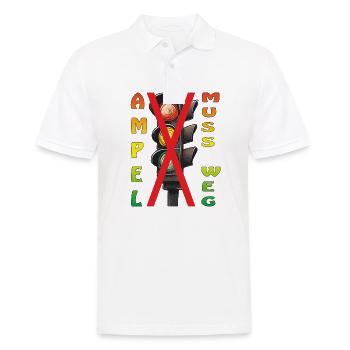 AMPEL MUSS WEG - Männer Poloshirt - Weiß - Vorne - Kai (181cm)