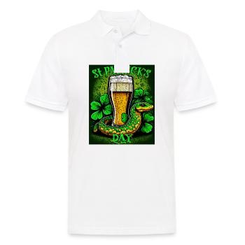 JOUR DE LA SAINT-PATRICK SERPENT BIÈRE TRÈFLE - Polo Homme - blanc - Devant - Kai (181cm)