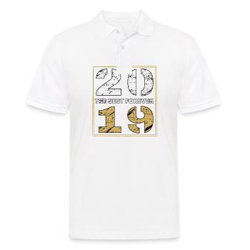 THE BEST FOREVER 2019 - Men's Polo Shirt - white - Front - Kai (181cm)