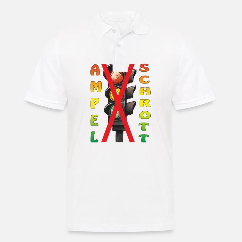 AMPEL SCHROTT - Männer Poloshirt - Weiß