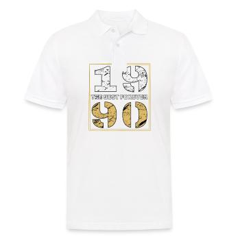 THE BEST FOREVER 1990 - Men's Polo Shirt - white - Front - Kai (181cm)