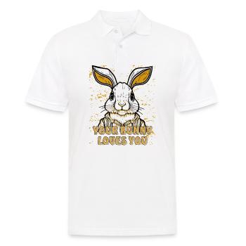 HASE TON LAPIN T’AIME - Polo Homme - blanc - Devant - Kai (181cm)