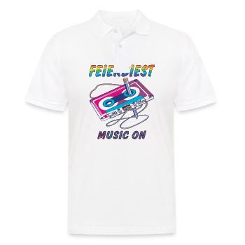 CASSETTE FEIERBIEST MUSIQUE SUR - Polo Homme - blanc - Devant - Kai (181cm)