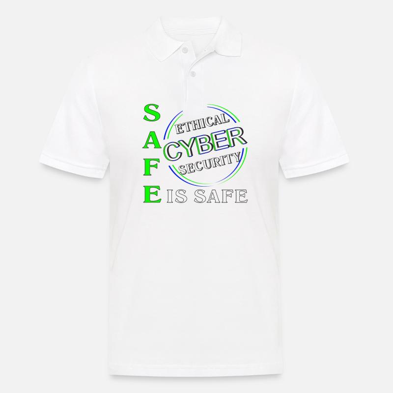 Ethical Cyber Security SAFE - Männer Poloshirt - Weiß