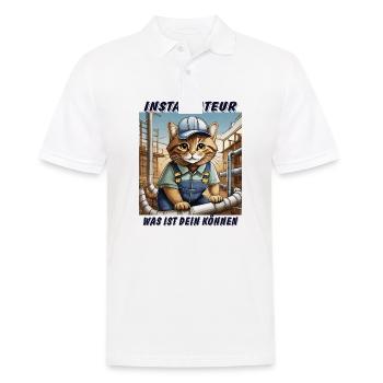CAT INSTALLER - Men's Polo Shirt - white - Front - Kai (181cm)