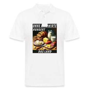 SANS AGRICULTEURS, LE PAYS MEURT DE FAIM - Polo Homme - blanc - Devant - Kai (181cm)