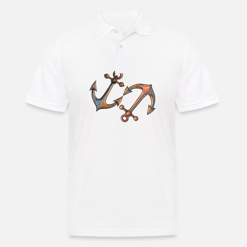 SCHIFFANKER - Männer Poloshirt - Weiß