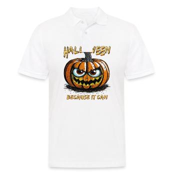 HALLOWEEN BECAUSE IT CAN - Men's Polo Shirt - white - Front - Kai (181cm)