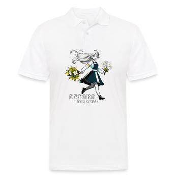 FEMME FLEURS OSTARA EST VENU - Polo Homme - blanc - Devant - Kai (181cm)