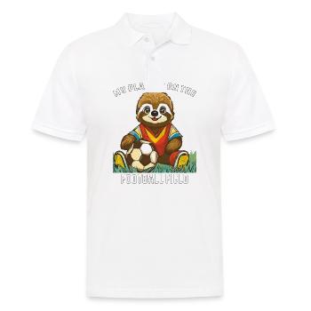 PARESSEUX MA PLACE EST SUR LE TERRAIN DE FOOTBALL - Polo Homme - blanc - Devant - Kai (181cm)