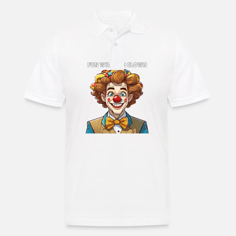 S’AMUSER AVEC LE CLOWN - Polo Homme - blanc