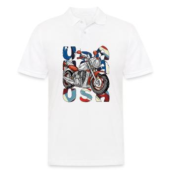 MOTO ÉTATS-UNIS - Polo Homme - blanc - Devant - Kai (181cm)