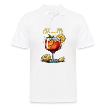DRINK SPRITZ SUMMER VIBES FAVORITE - Men's Polo Shirt - white - Front - Kai (181cm)