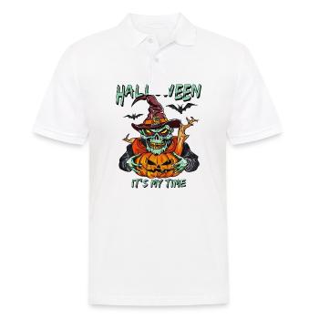 HALLOWEEN IT'S MY TIME - Men's Polo Shirt - white - Front - Kai (181cm)