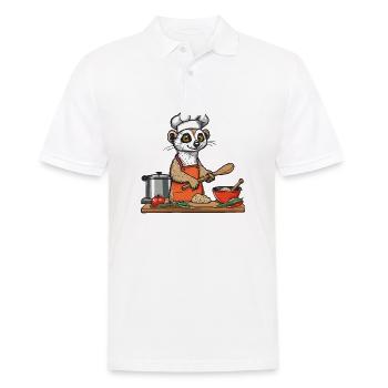 HERDMÄNNCHEN - Men's Polo Shirt - white - Front - Kai (181cm)
