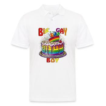 CAKE BIRTHGAY BOY - Men's Polo Shirt - white - Front - Kai (181cm)