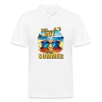 SCHOOL'S OUT FOR SUMMER - Men's Polo Shirt - white - Front - Kai (181cm)