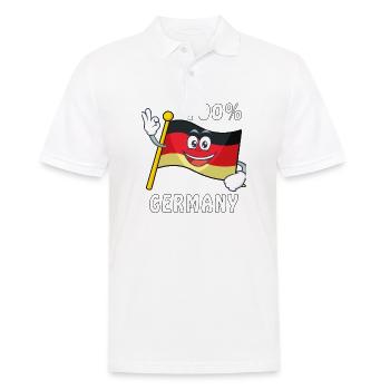 ALLEMAGNE 100% DRAPEAU - Polo Homme - blanc - Devant - Kai (181cm)