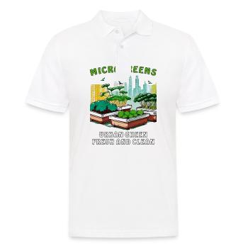 MICROGREENS URBAN GREEN FRESH AND CLEAN - Men's Polo Shirt - white - Front - Kai (181cm)