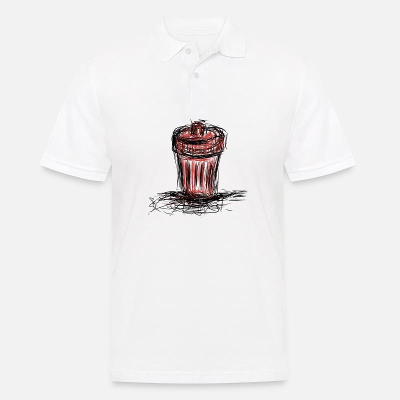Müll eimer - Männer Poloshirt - Weiß