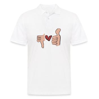 like heart - Men's Polo Shirt - white - Front - Kai (181cm)