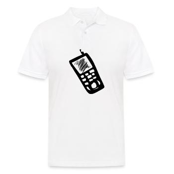 Handy Telefon - Männer Poloshirt - Weiß - Vorne - Kai (181cm)