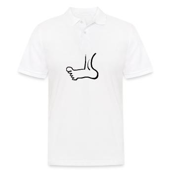foot biology - Men's Polo Shirt - white - Front - Kai (181cm)