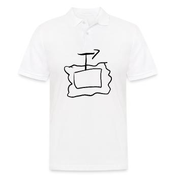 form line - Men's Polo Shirt - white - Front - Kai (181cm)