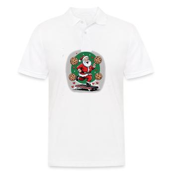 Santa Claus Cookies Funny Gifts Christmas - Men's Polo Shirt - white - Front - Kai (181cm)