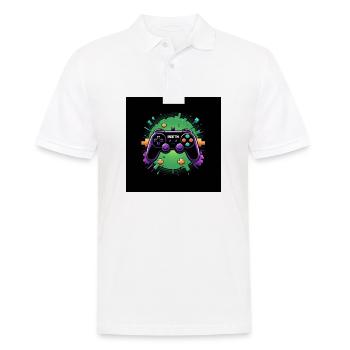 Manette Gaming Gaming Play Gift Gamer - Polo Homme - blanc - Devant - Kai (181cm)