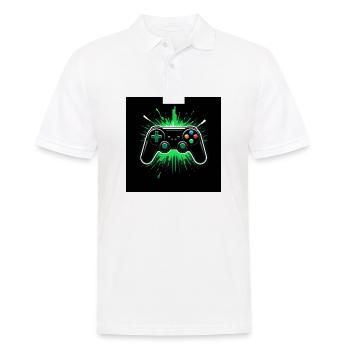 Controller Gaming Zocken Spielen Geschenk Gamer - Männer Poloshirt - Weiß - Vorne - Kai (181cm)