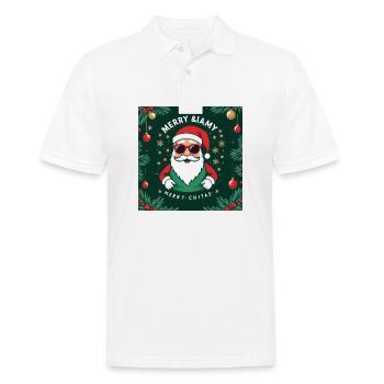 Père Noël Noël Cadeaux Noël - Polo Homme - blanc - Devant - Kai (181cm)