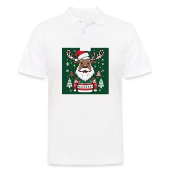 Rudolph Xmas Geschenke Weihnachten - Männer Poloshirt - Weiß - Vorne - Kai (181cm)