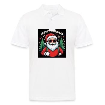 Père Noël Noël Cadeaux drôles Noël - Polo Homme - blanc - Devant - Kai (181cm)