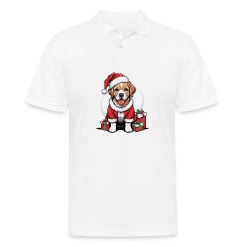 Père Noël chien Père Noël Cadeau chien - Polo Homme - blanc - Devant - Kai (181cm)